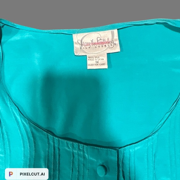 Dian Von Furstenberg 1X Silk Top - Picture 2 of 4